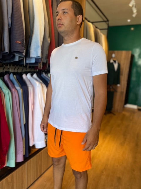 SHORT PRAIA COLOR LARANJA TACTEL - DOM LEANDRO