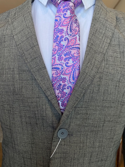 COSTUME FIO INDIANO DELHI LINHA CLÁSSICA CINZA MELANGE CLARO- DOM LEANDRO