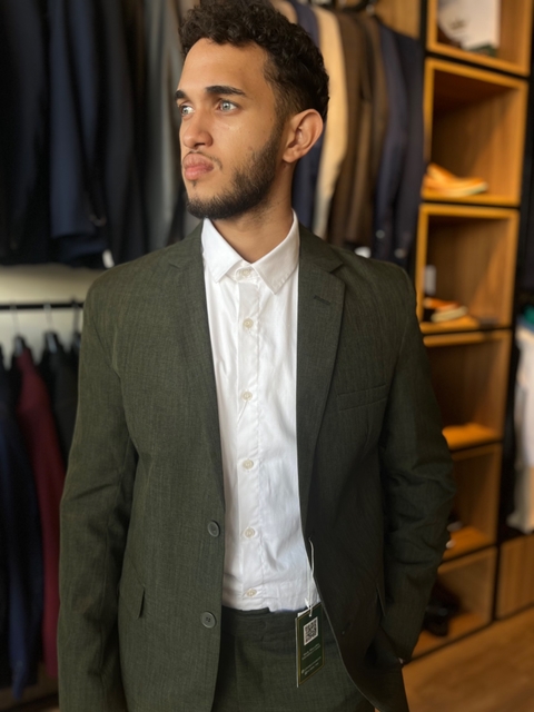 COSTUME TÓQUIO LINHA CLÁSSICA VERDE MELANGE - DOM LEANDRO