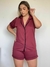Pijama Americano - Com Gola - Bordô - Loja dos Sonhos