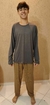 Pijama Masculino - listrado marrom - comprar online