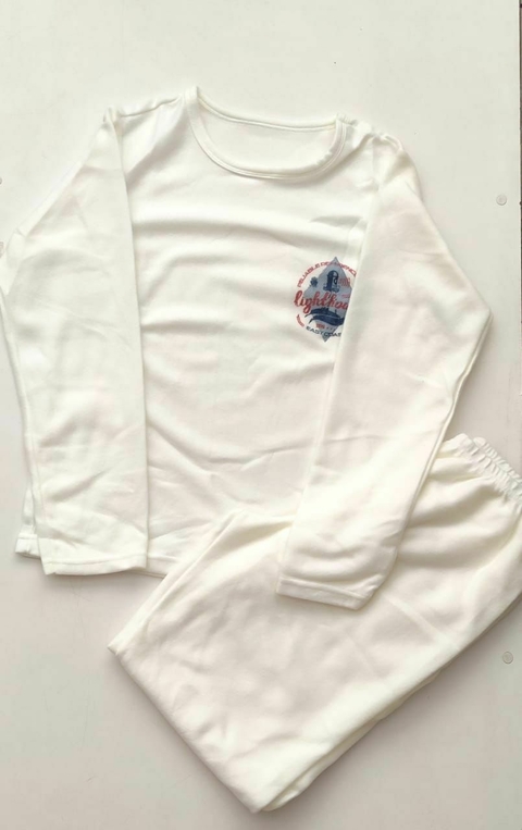 Pijama Branco (creme) - SOFT- Masculino