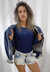 Blusa tulé com detalhe em renda