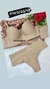 Conjunto básico de calcinha fio duplo e sutiã reforçado cor Nude 