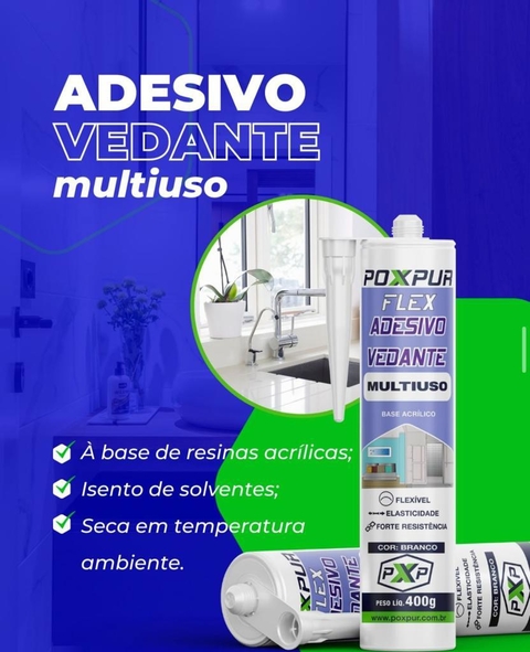 POXPUR FLEX ADESIVO VEDANTE MULTIUSO - UNID 400 GR