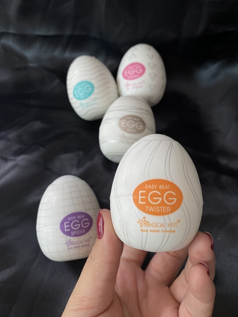 Egg masturbador masculino em forma de ovo com textura 
