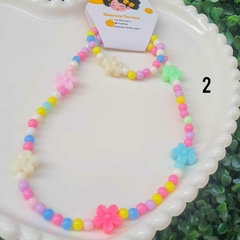 Kit Colar + pulseira - Floral - comprar online