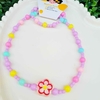 Kit colar + Pulseira - Flor vermelha