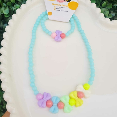 Kit colar + Pulseira - Lacinhos