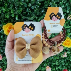 Laço Lary Gold com Pulseiras