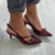 Scarpin Slingback Verniz - Bordô - Sis Pink | Calçados Femininos