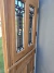 Puerta Simple Colonial MOD. TURIN C reja de fundicion Cedro - Tecnomark Aberturas