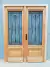 Puerta doble Colonial MOD. FORLI reja artesanal Cedro
