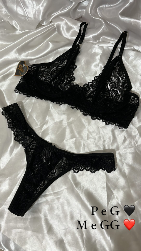 Conjunto 1/2 Taça Rendado