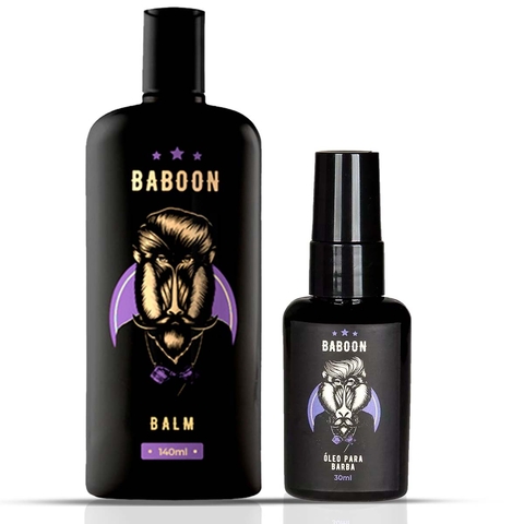 Kit 1x Óleo Para Barba + 1x Balm Hidratante - Baboon
