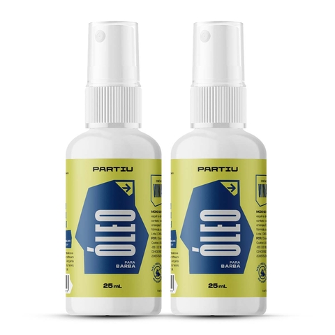 Kit 2x Óleo Para Barba Hidratante 25ml Vivaz Partiu