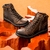 Bota Coturno Masculina Em Couro Zíper Casual Absolut Freeway - loja online