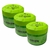 Kit 3x Gel Para Cabelo Apple Green A11 250g Alfa Look`s