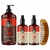 Shampoo 1L e 2x Grooming Barba Negra Pente Curvo Don Alcides