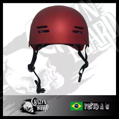 Capacete Pró Crazynboard - Vinho