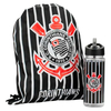 Garrafa 450ml + Mochila Time de Futebol Em Plástico Mileno (4 Times P/ Escolher)