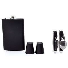 Kit Cantil Porta Whisky 9OZ C/ 2 Copos e 2 Talheres - comprar online