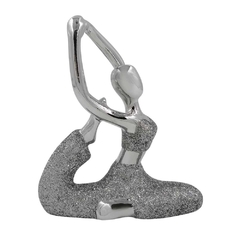 Enfeite Mulher Pose Yoga 12x9cm em Cerâmica Interponte - 2 Modelos
