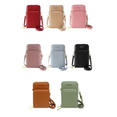 Bolsa Feminina Transversal Porta Celular Com Transparência Cor Rosé - Rodrigo Presentes