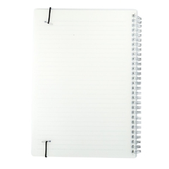 Caderno B5 26x19cm 80 Folhas C/ Capa Plástica, Elástico e Pauta - Rodrigo Presentes