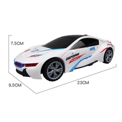Carro a Pilha Vira Robô Emite Som e Luz Brinquedo Branco na internet