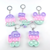 Pop It Fidget Chaveiro de Silicone de Apertar Colorido Anti Stress