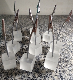 Kit 10 Pçs Porta Recado Jacaré Quadrado Em Resina Várias Cores
