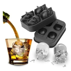 Forma de Gelo de Silicone Caveira Skull 3D na internet