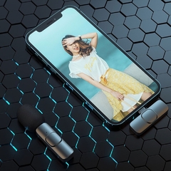 Microfone Lapela Wireless Sem Fio Para IOS iPhone iPad Lightning na internet