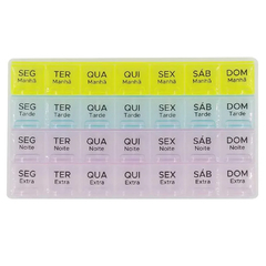 Porta-Comprimidos Com Calendário E 28 Compartimentos (3 Modelos P/ Escolher) na internet