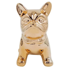 Cachorro Bulldog Decorativo 12cm em Porcelana Interponte - 3 Cores na internet