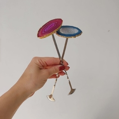 Colher bailarina com chapa de pedra