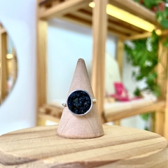 ANEL TURMALINA NEGRA INLAY