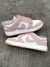 SB Dunk Low Branco/Rosê na internet