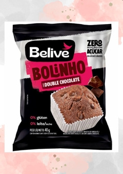 BOLINHO DOUBLE CHOCOLATE SEM AÇÚCAR SEM GLÚTEN BELIVE 40g