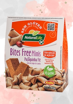BITES FREE MINIS PAÇOQUINHA FIT ZERO AÇÚCAR, ZERO GLÚTEN, VEGANO NATURAL LIFE 70G