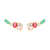 Brinco Ear Cuff Cristais Coloridos