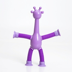 Bonito dos desenhos animados animal girafa led magia sensorial estiramento plás - Point store