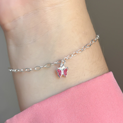 Pulseira borboleta rosa na internet