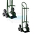 Carro verde para transporte de cilindros con ruedas triples y cadenas de seguridad, diseñado para cilindros de 40.0 L y 5.0 L