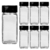Kit 12 Pote Quadrado Temperos Dosador Em Vidro 130ml C/tampa na internet