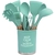 ￼Kit Utensílios em Silicone com Cabo MDF 13 Peças Unyhome Diversas Cores / Ótima Qualidade e Acabamento - loja online