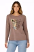 Blusa Manga Longa Estampa de Onça ( M )