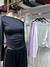 Remera pico con vivo y frunces emporio - comprar online