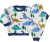 Conjunto Fleece Infantil Dinossauros Azul 0 a 14 anos